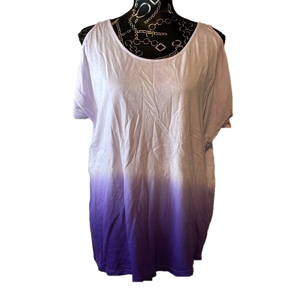 Marc New York Purple Ombré Cold Shoulder Size Large